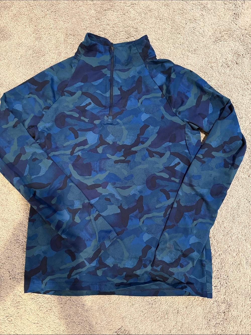 all in motion Blue Camo Zip-Up Pullover